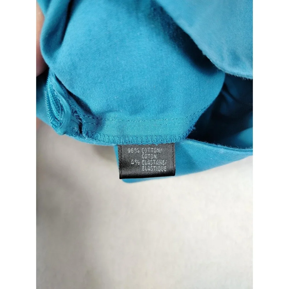 Lafayette 148 New‎ York Skirt Womens 4 Blue Stretch Cotton Pencil Knee Length